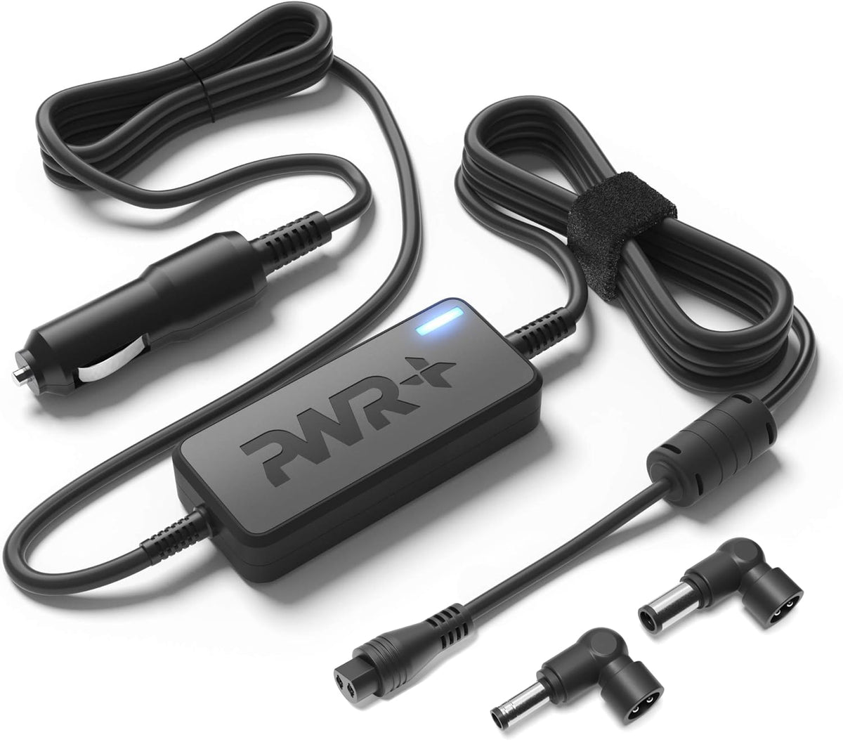 PWR+ plugged into vehicle power socket showing hands-free placement benefit