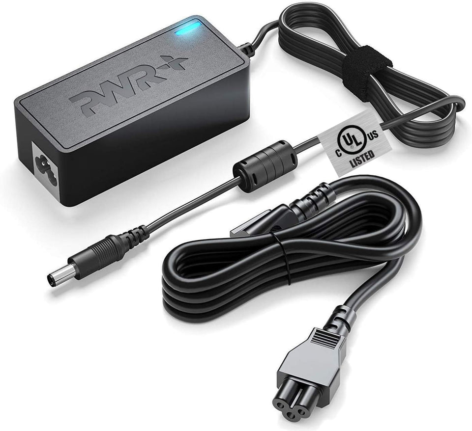PWR+ front view of adapter and cord showing sturdy casing and long reach