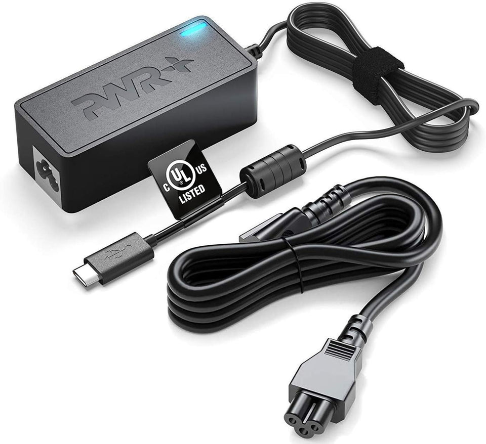 PWR+ USB-C power adapter delivering up to 65W PD for portable monitors