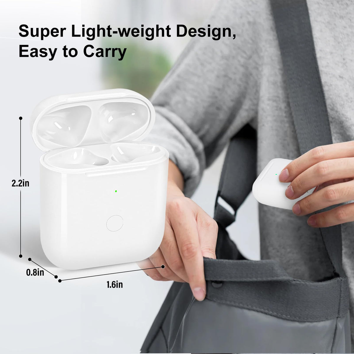 Pyhsz AirPods replacement case high capacity battery for multiple charges