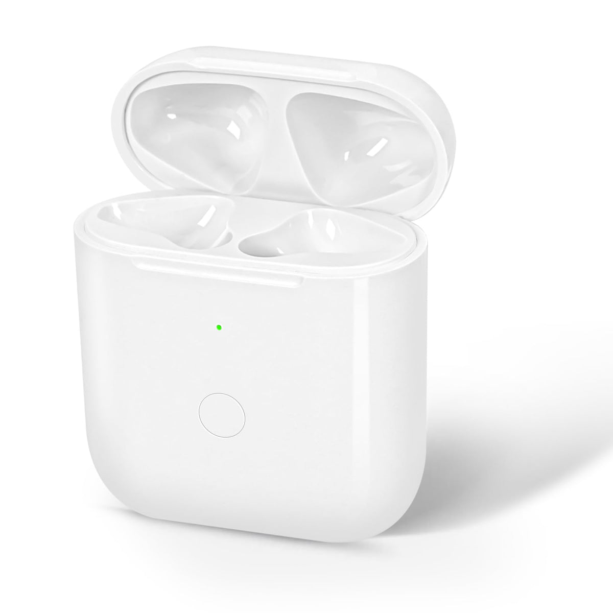 Pyhsz AirPods replacement case front view shows slim portable design