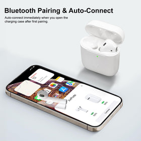 Pyhsz AirPods replacement case open lid ready for quick pairing