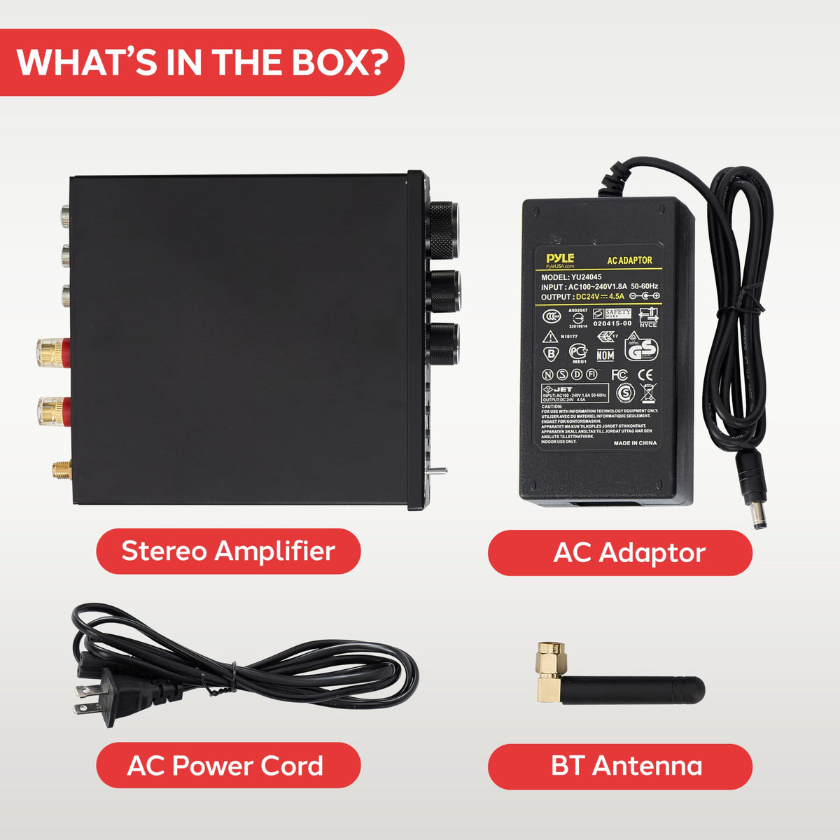 Pyle 2.1 CH amplifier subwoofer output supports deeper bass and richer audio.