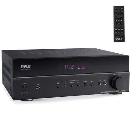Pyle 5.2 Channel Receiver delivers immersive surround sound for living rooms.