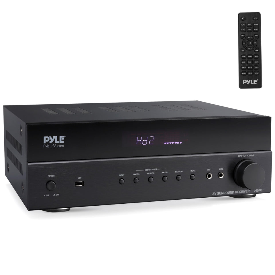 Pyle 5.2 Channel Receiver delivers immersive surround sound for living rooms.