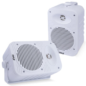 Pyle 500W outdoor speaker front view, rugged weatherproof design for outdoor listening