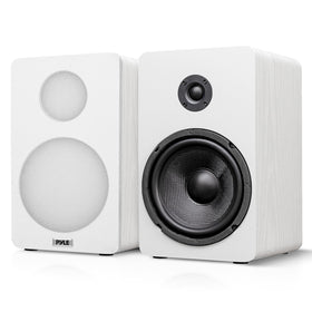 Pyle 6.5 inch bookshelf speaker front view showing balanced highs and lows