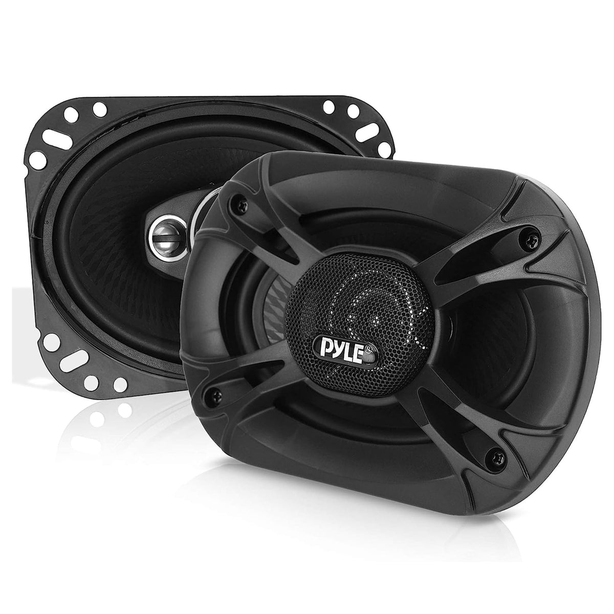 Pyle 6x9 front view showing speaker face and grille enhances sound clarity