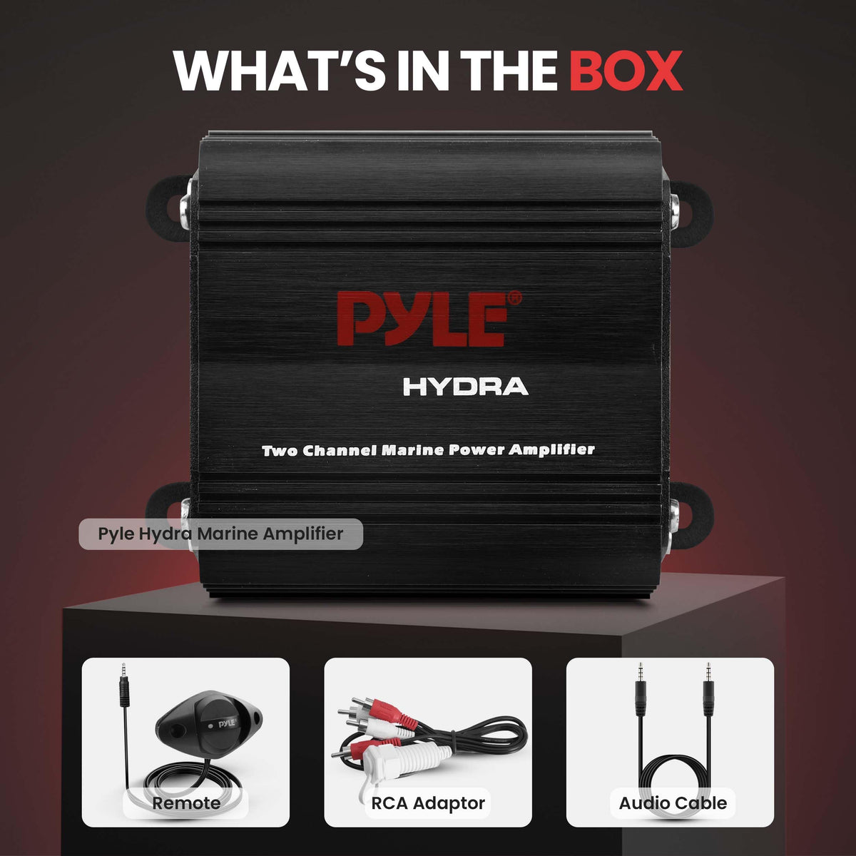 Pyle wired remote volume control mounted on dashboard for easy, waterproof audio adjustment