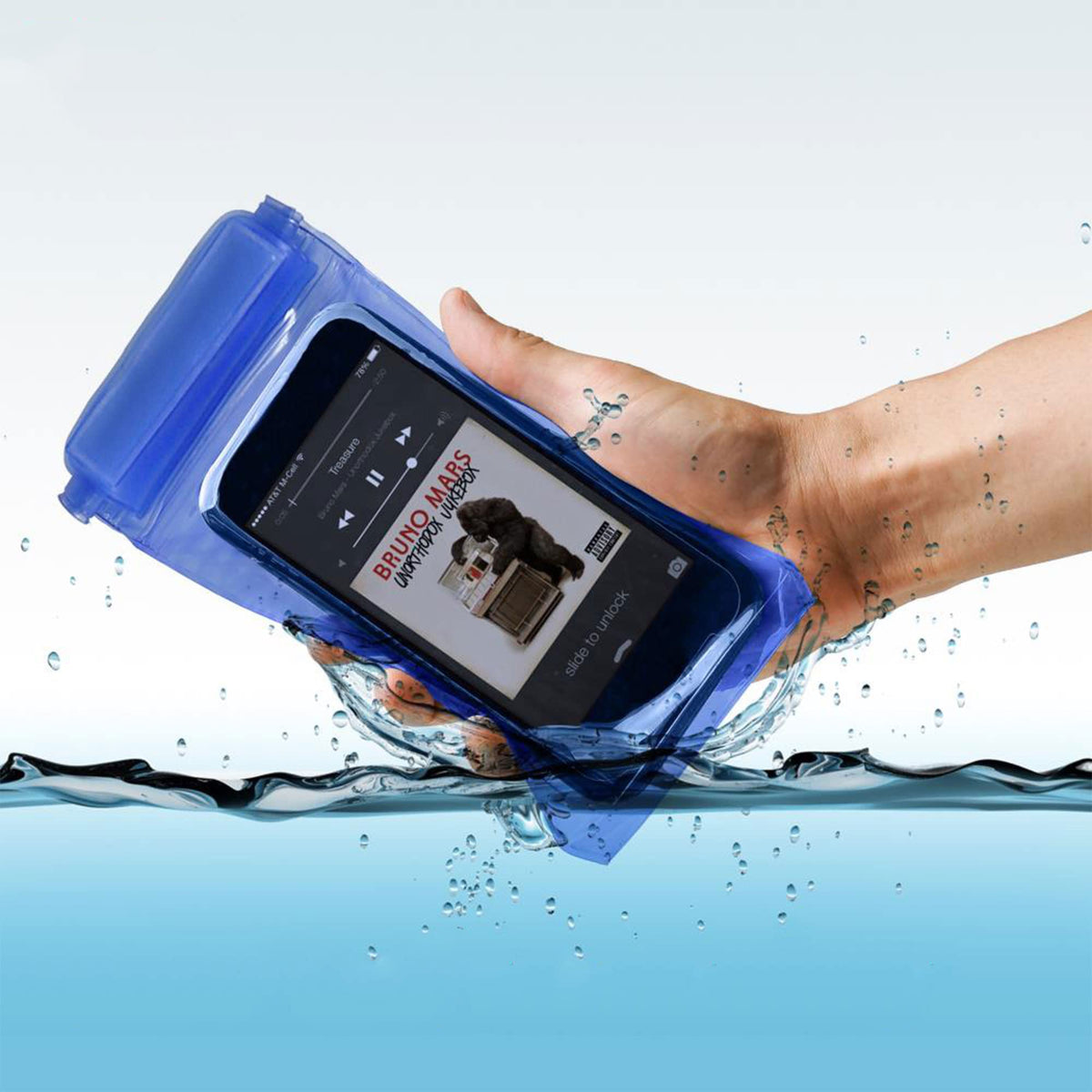 Pyle amplifier beside smartphone illustrating compact size and convenient portability