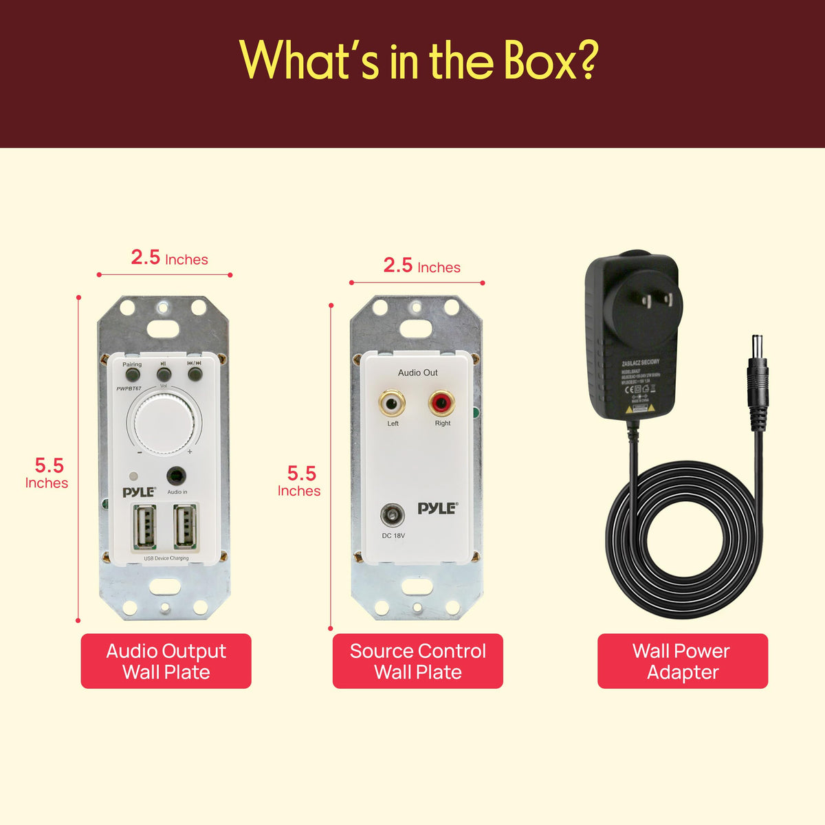 Pyle rear module and connection ports showing wiring for clean install