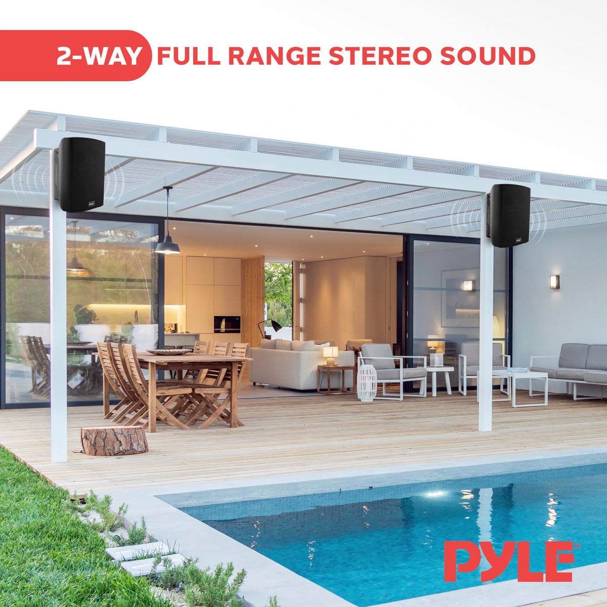 Pyle Bluetooth connectivity supports streaming from multiple devices up to 30+ feet