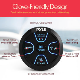 Pyle Bluetooth Audio Controller dashboard installation for easy in-console control