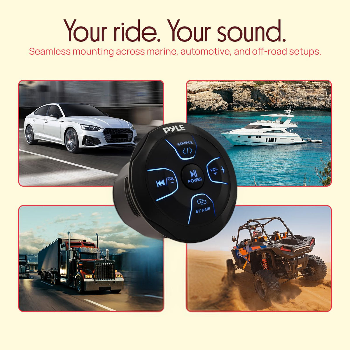 Pyle flush-mount kit with integrated power harness for clean vehicle wiring
