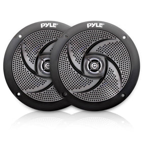 Pyle front view of speaker pair showing compact design and clear audio benefit