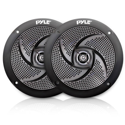 Pyle front view of speaker pair showing compact design and clear audio benefit