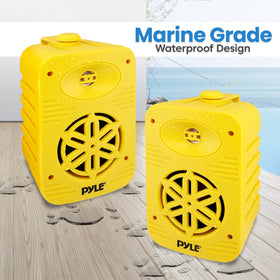 Pyle two-way full-range system with waterproof ABS housing for outdoor use.