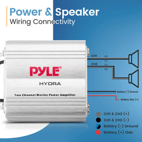 Pyle Hydra RCA and 3.5mm adapter close-up for easy device hookup