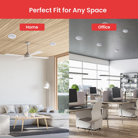 Pyle installed in ceiling lifestyle shot demonstrating discreet integration and improved sound