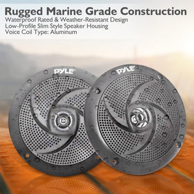 Pyle speakers installed on boat deck delivering weather-resistant sound