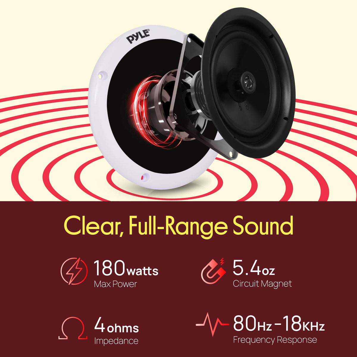 Pyle illuminated speaker with blue LED showing nighttime ambiance benefit