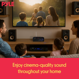 Pyle used in a home karaoke scene showing singers and compact setup convenience