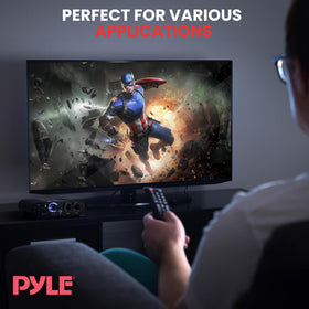 Pyle amplifier in a home setup demonstrating better sound for rooms