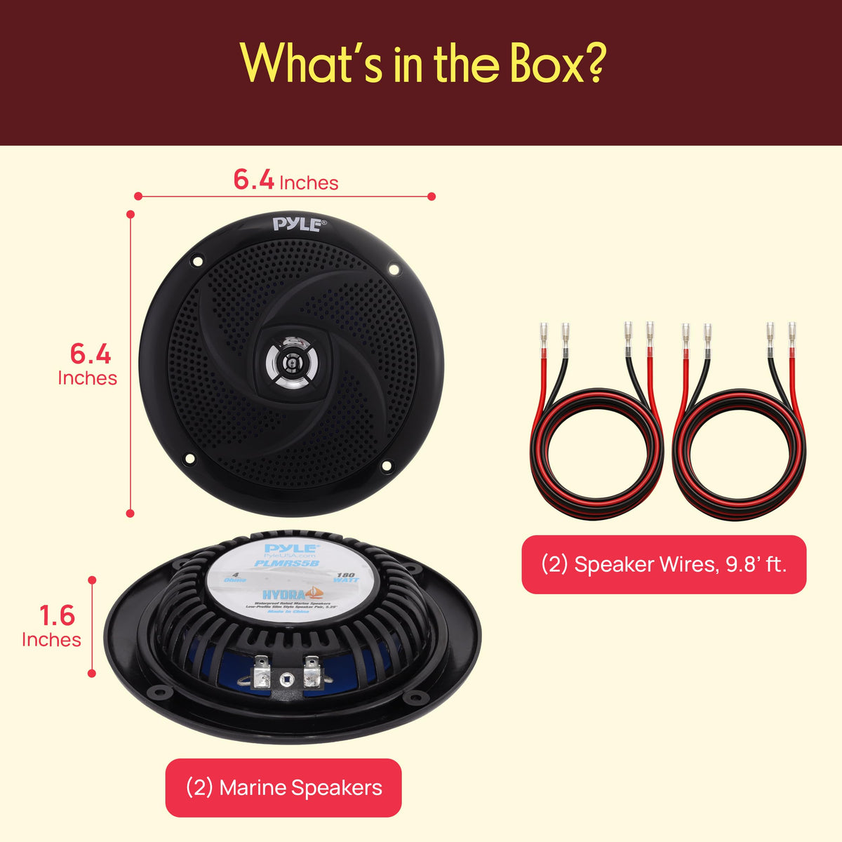 Pyle low-profile marine speaker design fits tight installation spaces on boats