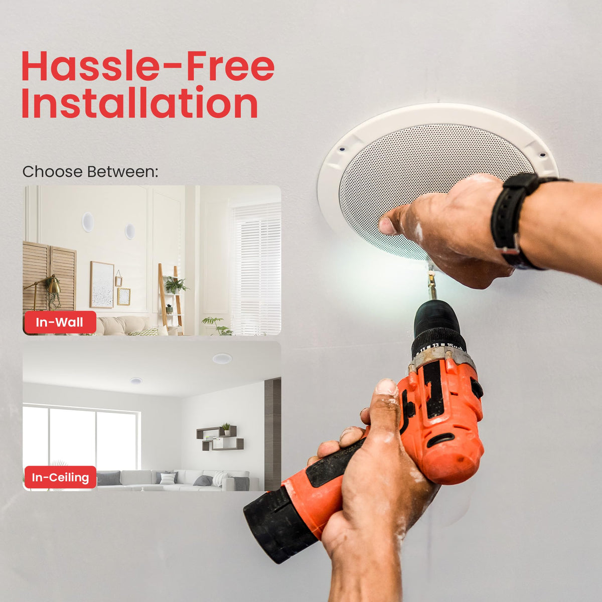 Pyle magnetic grill attached flush to speaker offering tool-free maintenance benefit