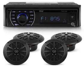 Pyle marine head unit in-dash display for accessible music control on the water.