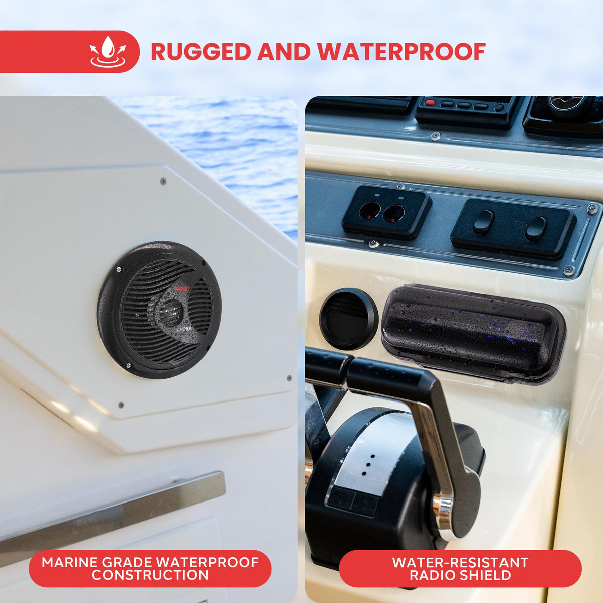 Pyle marine kit wiring and cables for quick, reliable installation.