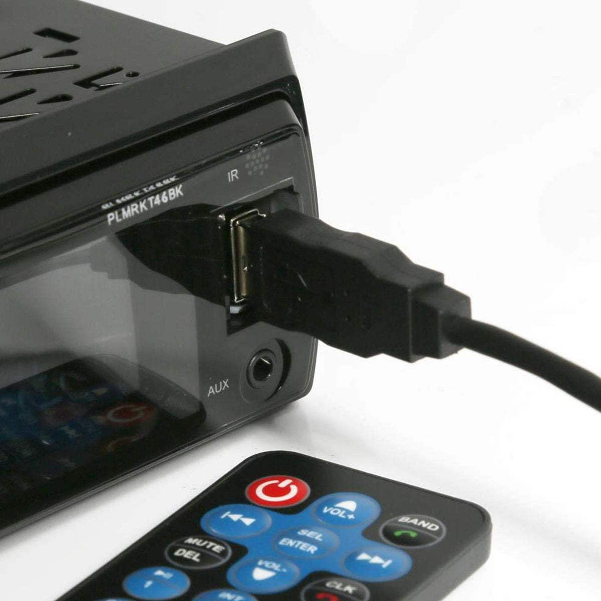 Pyle remote control for easy stereo adjustments on board.