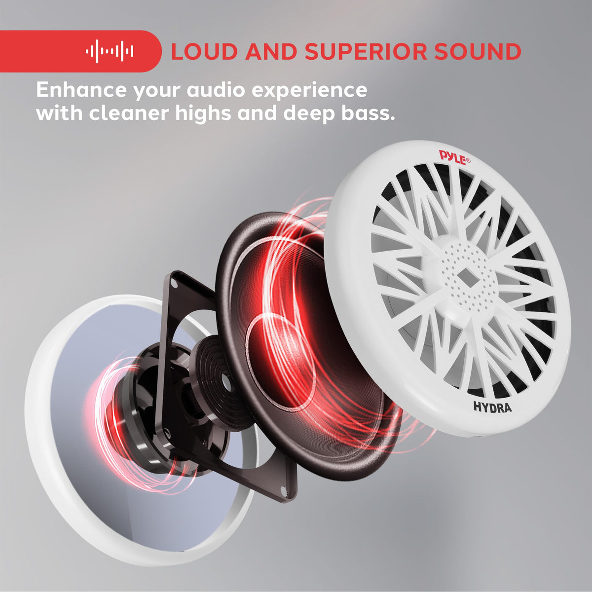 Pyle 12-inch marine subwoofer in-box mount provides versatile installation on small boats.