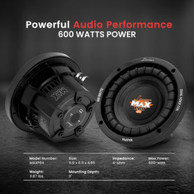 Pyle MAXP64 voice coil detail showing aluminum coil for heat resistance