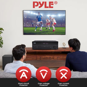 Pyle dual mic inputs offer adjustable control for performances.