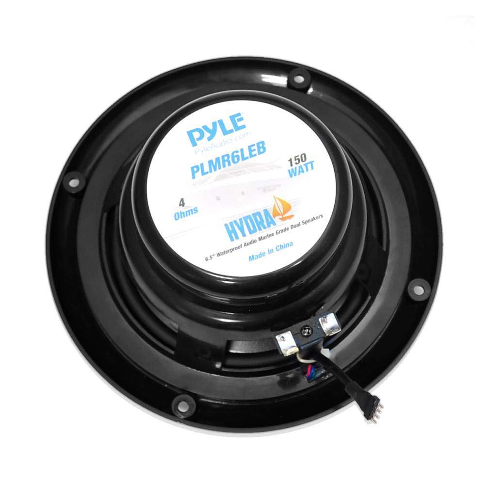 Pyle speakers mounted on boat demonstrating waterproof use and outdoor ambiance