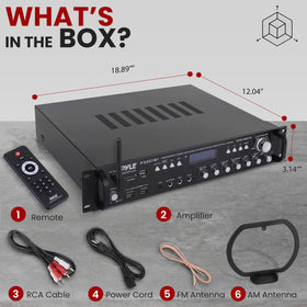 Pyle P3201BT remote-control facilitates convenient adjustments from across the room.