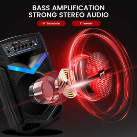 Pyle PA speaker highlights a 1-inch tweeter for clear vocals