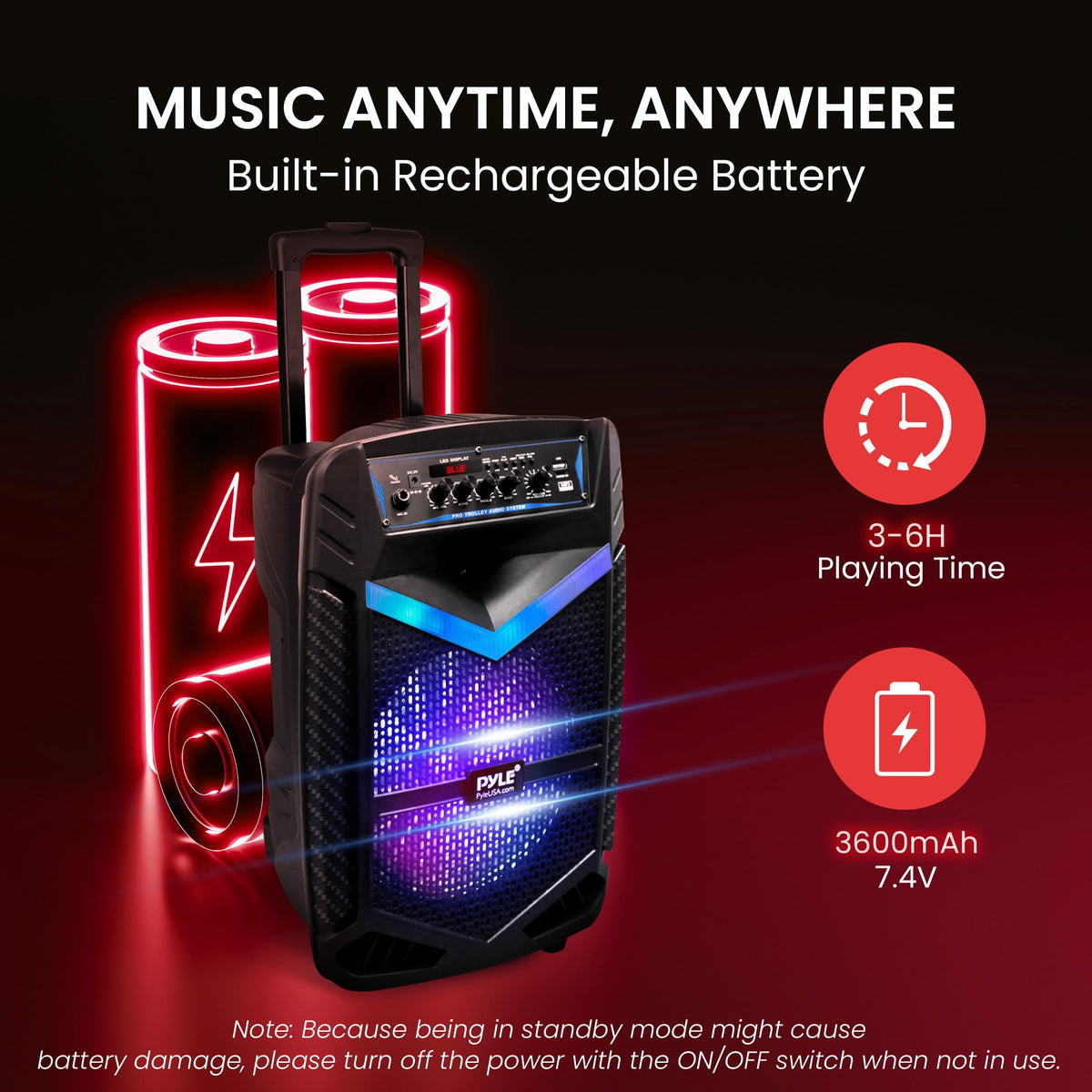 Pyle LEDs flash to enhance party ambiance
