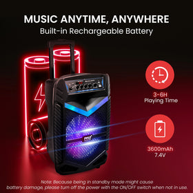Pyle LEDs flash to enhance party ambiance