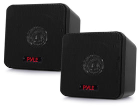 pyle front view of mini cube speaker showing compact design and clarity