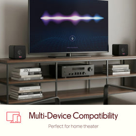 pyle pair on bookshelf demonstrating seamless integration and style