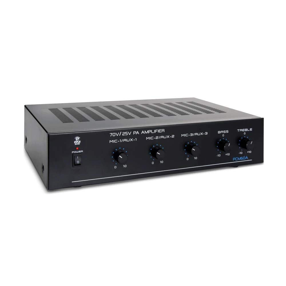 Pyle PCM60A front panel with controls for quick PA setup