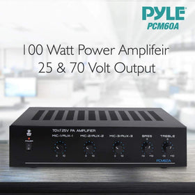Pyle PCM60A rear ports showing mic and AUX inputs for flexible connections