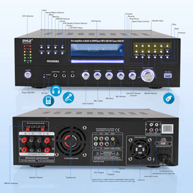 Pyle PD3000BA5 Bluetooth streaming for wireless music from any device.