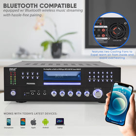 Pyle PD3000BA5 remote control for easy operation from across the room.
