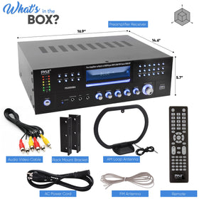 Pyle PD3000BA5 USB MP3 playback for playing your library on the go.