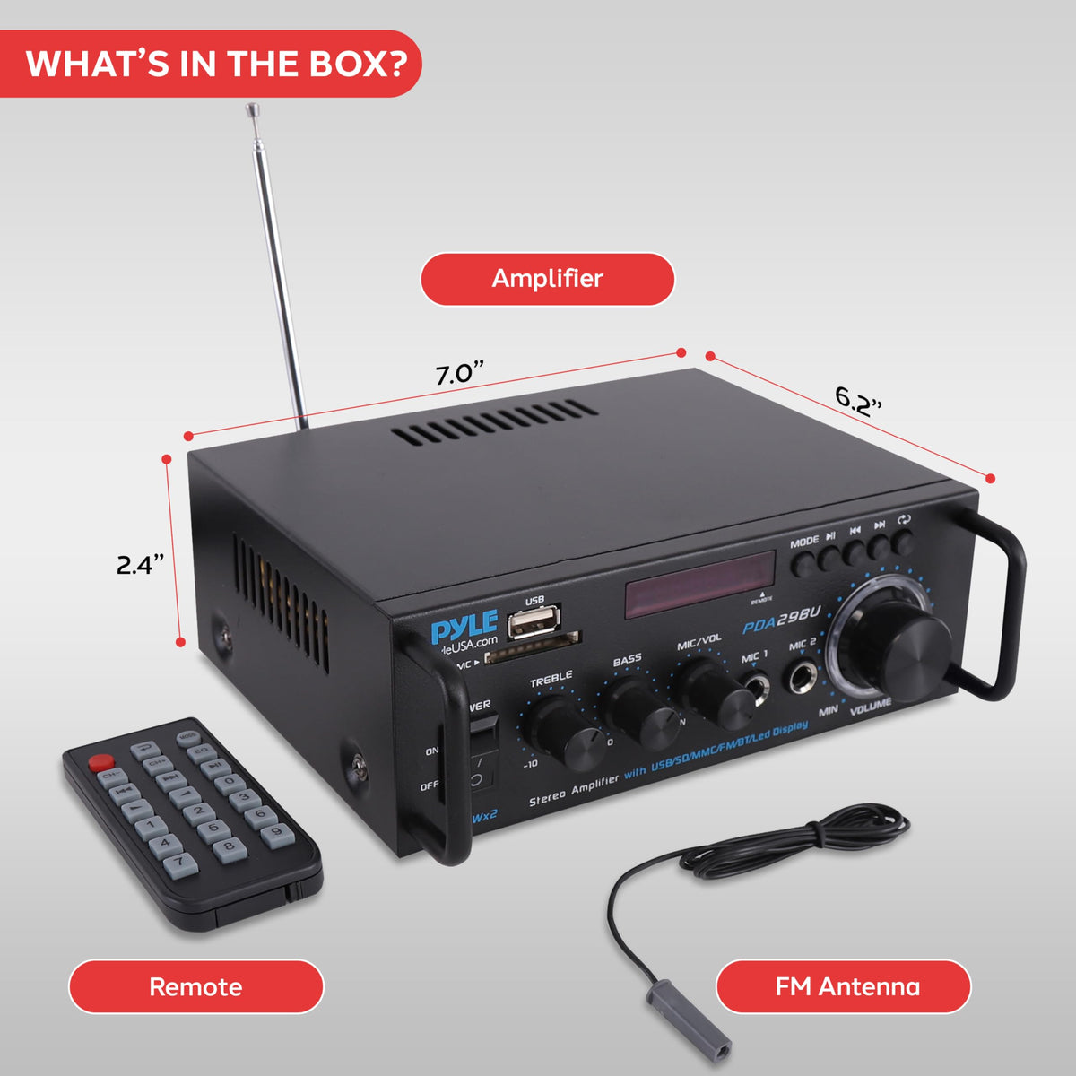 Pyle unit connected to microphones during casual karaoke session