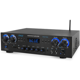 Pyle PDA77BU front panel display for quick, precise audio adjustments.