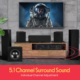 Pyle PDA8BU 5.1 channel design powering multiple speakers